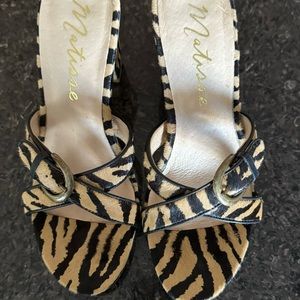 Matisse for Free People Animal print block heels size 6.5